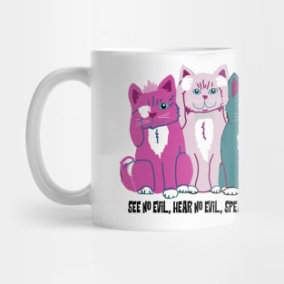 Three Wise Kittens Mug